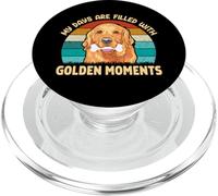 My Days Are Filled With Golden Moments, Golden Retriever Dog PopSockets PopGrip for MagSafe