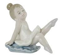 My Décor Little Girl Figurine - Young Child Ballerina Decorative Porcelain Shelf Ornament