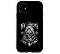My Demons Know I Fight Back Skull PTSD Awareness Case for iPhone 11