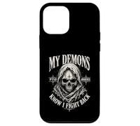 My Demons Know I Fight Back Skull PTSD Awareness Case for iPhone 12 mini