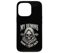 My Demons Know I Fight Back Skull PTSD Awareness Case for iPhone 13 Pro
