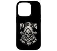 My Demons Know I Fight Back Skull PTSD Awareness Case for iPhone 14 Pro