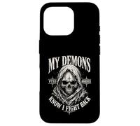 My Demons Know I Fight Back Skull PTSD Awareness Case for iPhone 16 Pro