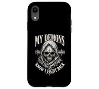 My Demons Know I Fight Back Skull PTSD Awareness Case for iPhone XR