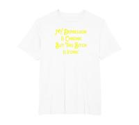 My Depression is Chronic But This Bitch is Iconic Funny T-Shirt, Men's Big and Tall, White, 5X Tall