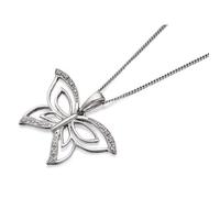 My Diamonds Silver Diamond Butterfly Necklace - D9987
