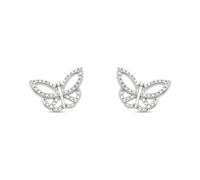 My Diamonds Silver Diamond-Set Butterfly Earrings - D99259
