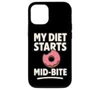 My Diet Starts Mid-Bite Funny Donut Quote Case for iPhone 12/12 Pro