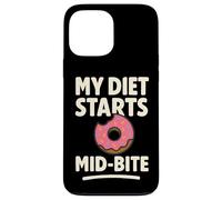 My Diet Starts Mid-Bite Funny Donut Quote Case for iPhone 13 Pro Max