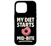 My Diet Starts Mid-Bite Funny Donut Quote Case for iPhone 16 Pro