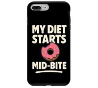 My Diet Starts Mid-Bite Funny Donut Quote Case for iPhone 7 Plus/8 Plus