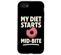 My Diet Starts Mid-Bite Funny Donut Quote Case for iPhone SE (2020) / 7/8