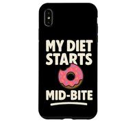 My Diet Starts Mid-Bite Funny Donut Quote Case for iPhone XS Max