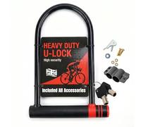 My DIY Bike Lock U-Shaped - Heavy Duty Bicycle U Lock with 2 Keys - Rust & Weather Resistant Cycle Lock for Bikes, Scooters & Motorbikes - Compact & Portable Design