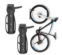 My DIY Bike Wall Mount Hanger Pack of 2 - Wall-Mounted Bicycle Storage Rack with Anti-Slip Strips & Scratch-Resistant Rubber, Heavy Duty, Up to 30kg Capacity