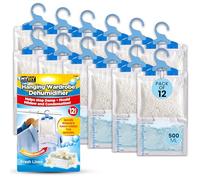 MY DIY Dehumidifiers for Home - 500ML Pack of 12 Wardrobe Dehumidifier Hanging Bags with Calcium Chloride Particles | Traps Moisture, Prevents Leaks, Mould, Mildew & Condensation, Maintains Freshness