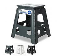 MY DIY Folding Step Stool 15 Inch (39cm) Lightweight Heavy Duty Strong Plastic Stool For Kids & Adults With Easy Carry Handle 150KG Weight Capacity Portable Footstool