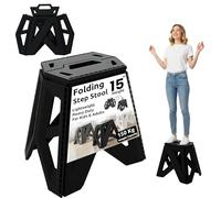 MY DIY Folding Step Stool 15 Inch (40cm) Lightweight Heavy Duty Strong Plastic Stool For Kids & Adults With Easy Carry Handle 150KG Weight Capacity Portable Footstool