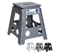 MY DIY Folding Step Stool 16 Inches Lightweight Heavy Duty Strong Plastic Stool For Kids & Adults With Easy Carry Handle 150KG Weight Capacity Portable Footstool