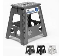 MY DIY Folding Step Stool 18 Inches Lightweight Heavy Duty Strong Plastic Stool For Kids & Adults With Easy Carry Handle 150KG Weight Capacity Portable Footstool