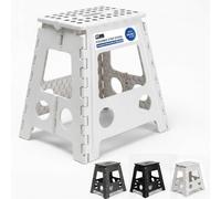 MY DIY Folding Step Stool 18 Inches Lightweight Heavy Duty Strong Plastic Stool For Kids & Adults With Easy Carry Handle 150KG Weight Capacity Portable Footstool