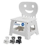 MY DIY Folding Step Stool - 2-in-1 Foldable Chair & Step Stool - Sturdy & Lightweight Step Stools Supporting up to 150kg - Easy Carry Handles, Flat Foldable Stools for Adults & Kids Use at Home/Office