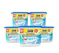 MY DIY Moisture Absorber Dehumidifiers for Home - 5 Pack 500ML Condensation Remover Moisture Absorber Interior Dehumidifiers Disposable, Ideal for Damp & Mould in Home, Wardrobe & Basement