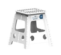 My DIY PROFESSIONAL PRODUCTS Folding Step Stool 15 Inch Lightweight Heavy Duty Strong Plastic Stool With Easy Carry Handle Portable Footstool White