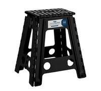 My DIY PROFESSIONAL PRODUCTS Folding Step Stool 17 Inch Lightweight Heavy Duty Strong Plastic Stool With Easy Carry Handle Portable Footstool Black