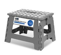 My DIY PROFESSIONAL PRODUCTS Folding Step Stool 8.5 Inch Lightweight Heavy Duty Strong Plastic Stool Easy Carry Handle 150Kg Weight Capacity Portable Footstool