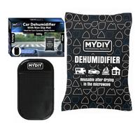 My DIY PROFESSIONAL PRODUCTS Reusable Car Dehumidifier Bag 300G With Non Slip Dashboard Mat For Car Reduces Condensation Fog Odours Portable Moisture Absorber
