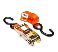 MY DIY Ratchet Straps 2" x 20Ft Heavy Duty Tie-Down Ratchet Straps with Buckle & Hook 500KG Break Strength Ratchet Belt Buckle for Kayak Boat Car Vans Motorcycle Luggage Cargo Trailer 2Pack