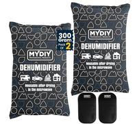 MY DIY Reusable Car Dehumidifier Bag 300g with Non-Slip Dashboard Mat - 2 Pack Portable Dehumidifier for Car Reduces Condensation - Portable Moisture Absorber for Cars, Caravans, Boats & Home