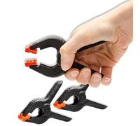 My DIY Spring Clamps 12PCS Heavy Duty 4 Inch Nylon Clamps for Woodwork, Background, Photo Studio, Crafts Durable DIY Grip Clamp with Anti-Skid Flexible Tip Ergonomic Textured Handle