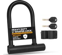 My DIY U-Shaped Bike Lock - Heavy Duty Bicycle U Lock with 2 Keys - Rust & Weather Resistant Cycle Lock for Bikes, Scooters & Motorbikes - Compact & Portable Design