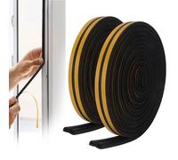 My DIY Window Seal Strip 5 M×6mm x 9mm - 2 Pack P-Type Splits into 2 Strips Self-Adhesive Draught Excluder for Windows & Doors - Weather, Moth & Water-Resistant Sound-Proof Insulation Seal Strip