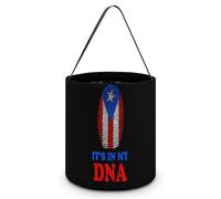 My DNA PuertoRico1 Flag Novelty Easter Basket Bucket Bag for Easter Egg Hunts Party Favor Decor