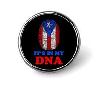 My DNA PuertoRico1 Flag Novelty Metal Badge 1″ Round Brooch Pin Clothes Hat Bag Tie Accessories Decor