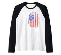 My DNA Test Turns Out I'm American USA Patriotic 4th of July Raglan Baseball Tee