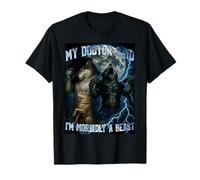 My Doctor Said I’m Morbidly A Beast Funny Alpha Wolf Meme T-Shirt