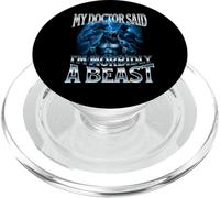 My Doctor Said I'm Morbidly A Beast Funny Alpha Wolf Meme PopSockets PopGrip for MagSafe