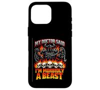 My Doctor Said I'm Morbidly A Beast Funny Skull Bodybuilding Case for iPhone 16 Pro Max