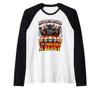 My Doctor Said I'm Morbidly A Beast Funny Skull Bodybuilding Raglan Baseball Tee