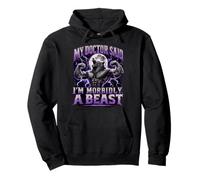 My Doctor Said I'm Morbidly A Beast Funny Werewolf Meme Pullover Hoodie
