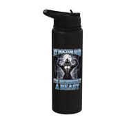 My Doctor Said I'm Morbidly A Beast Funny Werewolf Meme Stainless Steel Insulated Water Bottle