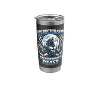 My Doctor Said I'm Morbidly A Beast Funny Wolf Sarcastic Stainless Steel Insulated Tumbler
