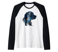 My Dog and I Against The Universe Pet Lover Raglan Baseball Tee