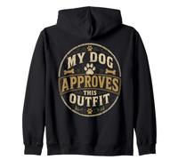 My Dog Approves This Outfit - Dog Lover Graphic Zip Hoodie