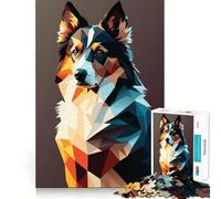 My Dog Australian Shepherd 1000 Piece Jigsaw Puzzles for Adults Memory Gain Peaceful Time Design Assembly Premium Gift (50x75cm)