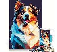 My Dog Australian Shepherd 1000 Pieces Jigsaw Puzzles for Teenagers Improve Recall Quiet Hobby Exact Edge Birthday Gift (38x26cm)